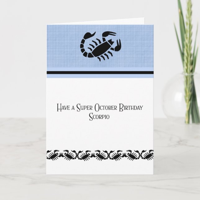 Cartão de aniversário para um Scorpio 23-nov-21 de (Frente)