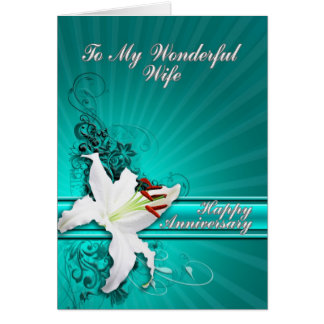 Cartão de aniversário para uma esposa