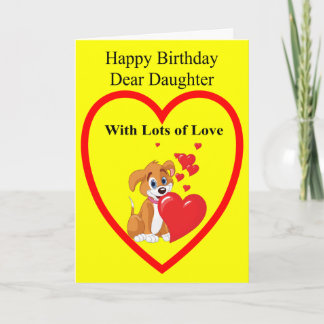 Cartão de aniversário para uma filha