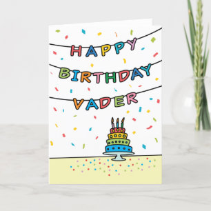 Cartão de aniversário para Vader
