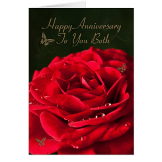 Cartão de aniversário para vocês dois, uma rosa ve