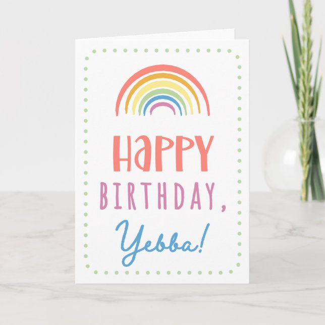 Cartão de aniversário para Yebba (Frente)