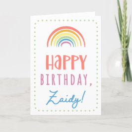 Cartão de aniversário para Zaidy