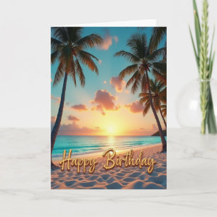 Cartão de Aniversário Paraíso Oceânico