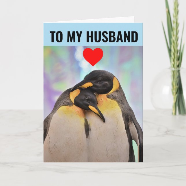 CARTÃO DE ANIVERSÁRIO PENGUIN PARA MARIDO (Frente)