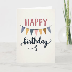 Cartão de Aniversário Pennant