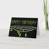 Cartão de Aniversário Pensado Musical - Verde