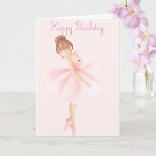 Cartão de Aniversário Pequena Bailarina