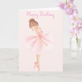 Cartão de Aniversário Pequena Bailarina