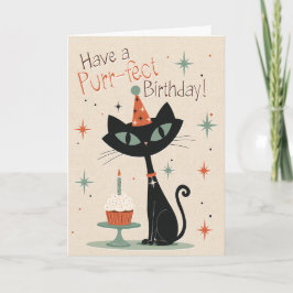 Cartão de aniversário perfeito para gatos