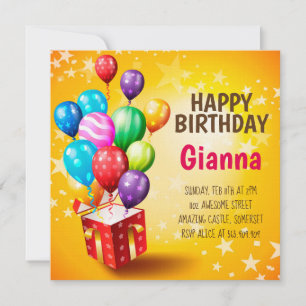 Cartão de Aniversário Personalizado