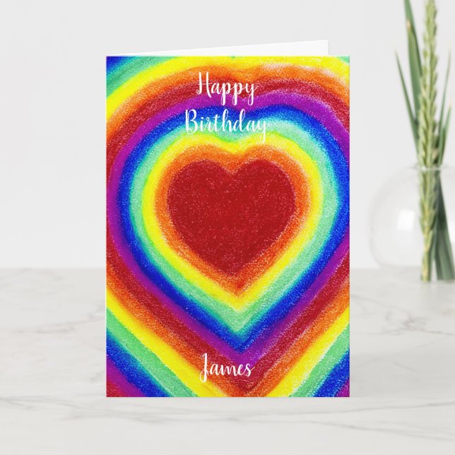 Cartão de aniversário personalizado (Frente)