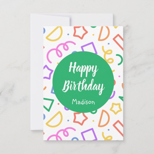 Cartão de Aniversário Personalizado (Frente)
