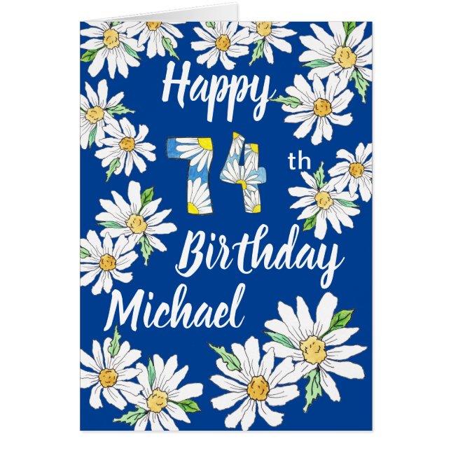 Cartão de aniversário personalizado 75º atrasado (Frente)