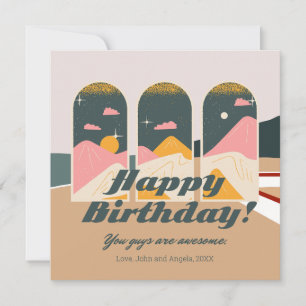 Cartão de Aniversário Personalizado Boho Futurdeli