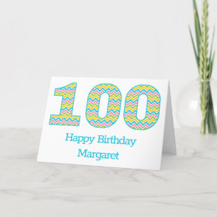 Cartão de Aniversário Personalizado Bright Chevr