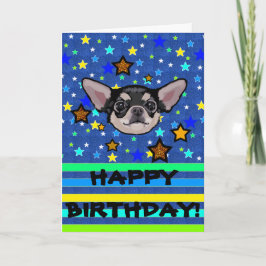 Cartão de Aniversário Personalizado Chihuahua