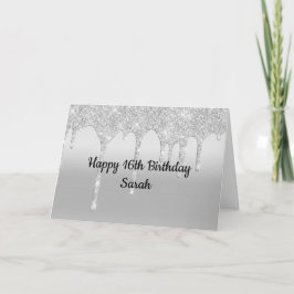 Cartão de Aniversário Personalizado com Brilho Pra