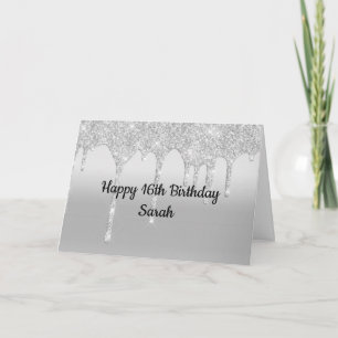 Cartão de Aniversário Personalizado com Brilho Pra