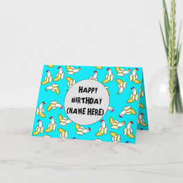 Cartão de Aniversário Personalizado com Desenho de