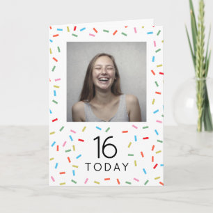 Cartão de Aniversário Personalizado com Foto e Tex