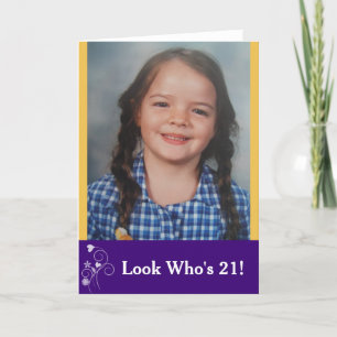 Cartão de aniversário personalizado com foto para 