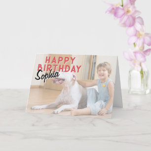 Cartão de aniversário personalizado com foto para
