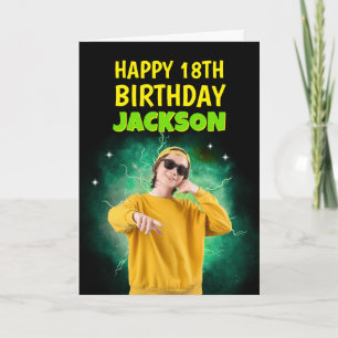 Cartão de Aniversário Personalizado com Foto Retro