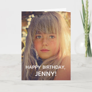 Cartão de aniversário personalizado com foto simpl
