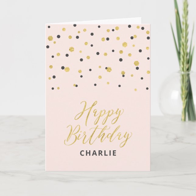 Cartão de Aniversário Personalizado com Nome em Do (Frente)