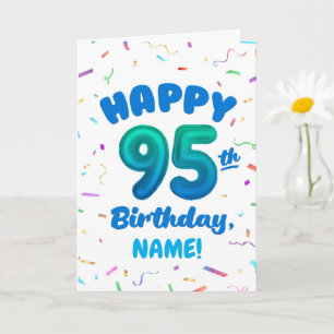 Cartão de Aniversário Personalizado com Número de
