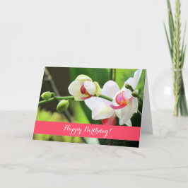 Cartão de aniversário personalizado das orquídeas