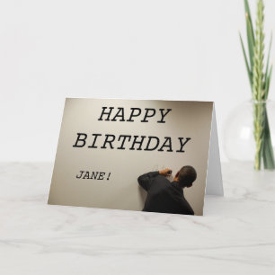 Cartão de aniversário personalizado de Barack