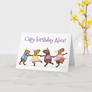 Cartão de aniversário personalizado de bonitão dan