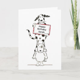 Cartão de Aniversário Personalizado de Cachorro Ac