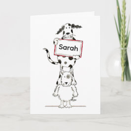 Cartão de Aniversário Personalizado de Cachorro Ac