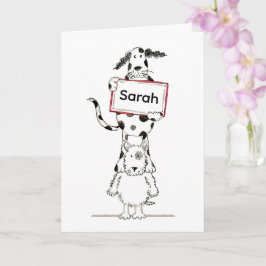 Cartão de Aniversário Personalizado de Cachorro Fo
