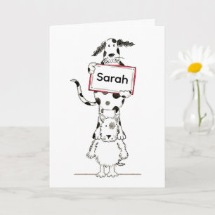 Cartão de Aniversário Personalizado de Cachorro Fo