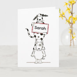 Cartão de Aniversário Personalizado de Cachorro Fo