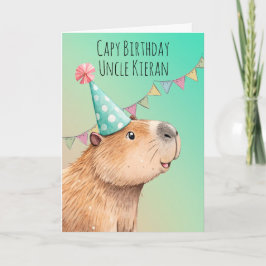 Cartão de Aniversário Personalizado de Capivara