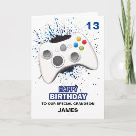 Cartão de Aniversário Personalizado de Controle de
