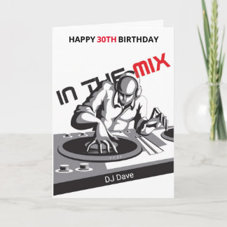 Cartão de Aniversário Personalizado de DJ na Mistu