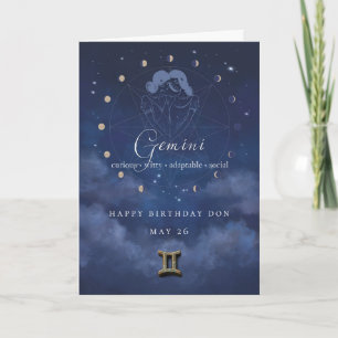 Cartão de Aniversário Personalizado de Gêmeos do Z
