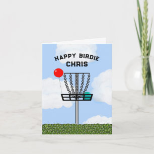 Cartão de aniversário personalizado de golfe de di