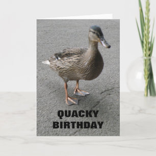 Cartão de Aniversário Personalizado De Pato De W
