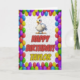 Cartão de Aniversário Personalizado de Peru de Açã