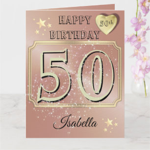 Cartão de aniversário personalizado de Rosa person