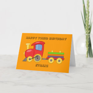 Cartão de Aniversário Personalizado de Trem