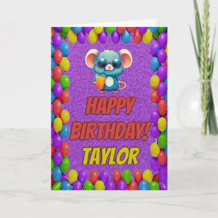 Cartão de Aniversário Personalizado Divertido com