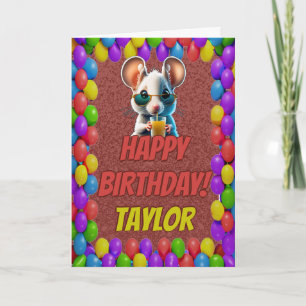 Cartão de Aniversário Personalizado Divertido com